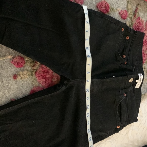 REDONE 90’s High Rise Ankle Cropped Black Jeans - Picture 14 of 14